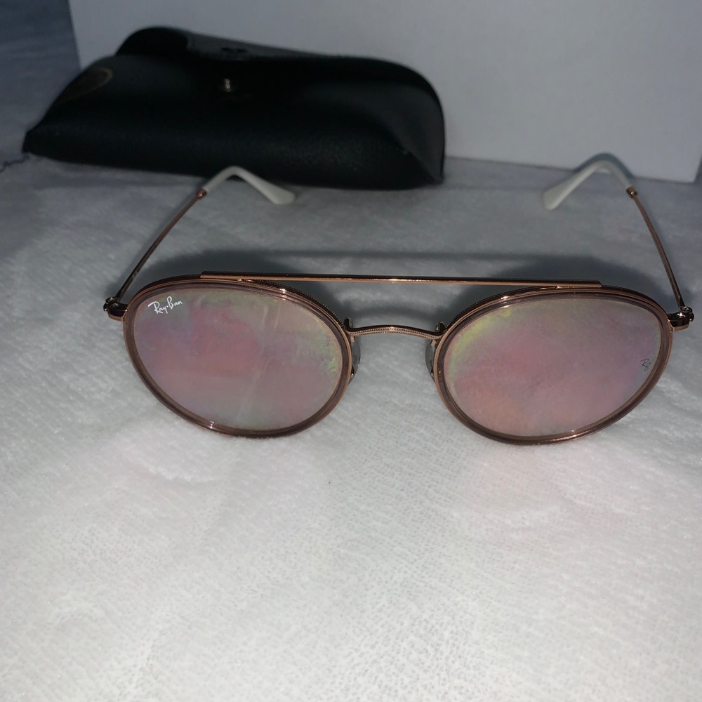 Custom Polarized Double Bridge Circle Ray Bans - image 3